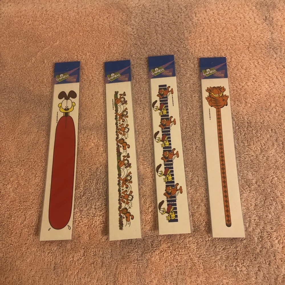 Lot of 4 PAWS Garfield Wrist Tattoos 4 Different Designs NIP